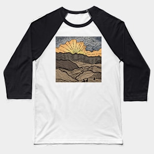 Zabriskie Point Death Valley National Park Baseball T-Shirt